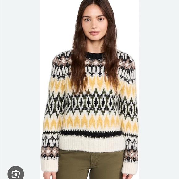 NWT Velvet by Graham and Spencer Thelma  Alpaca Fair Isle Sweater - Picture 5 of 8